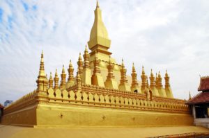 Vientiane Laos Pha That Luang Golden Buddhism Stupa Temple